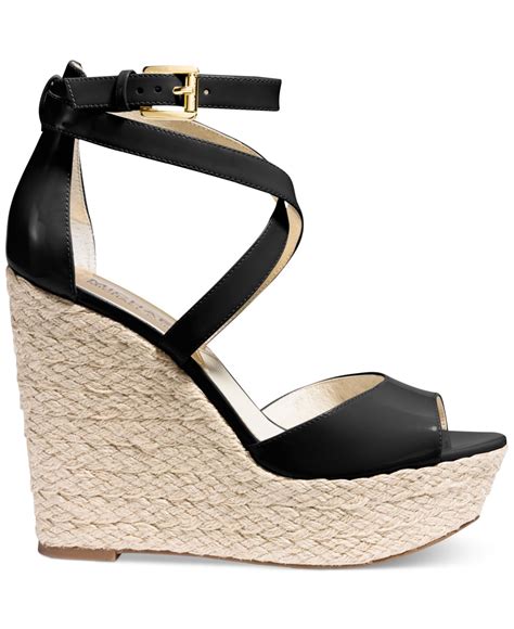 michael kors black wedge flipflops|Michael Kors mule sandals.